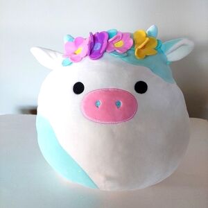 Squishmallow Belana the Flower Crown Cow 12” Plush Toy